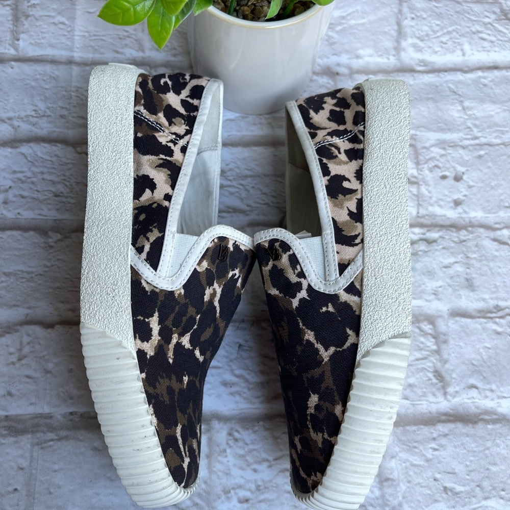 Veronica Beard Panelle Leopard Animal Print Canvas Sl… Gem